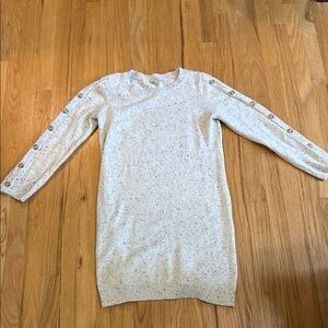 LOFT outlet Speckled Sweater dress with Button Accents